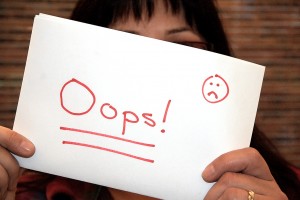 "Oops" moments can lead to feeling like a failure.