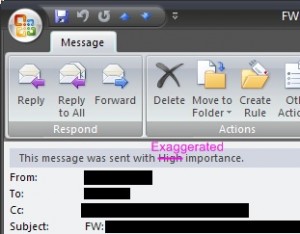 The exclamation point and read receipt won't result in a faster response.