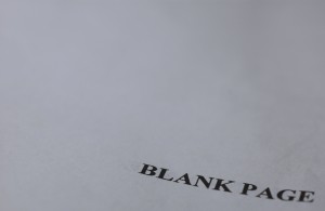The blank page.